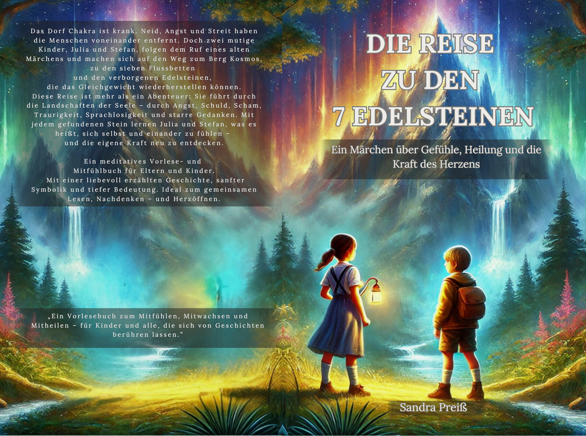 Set Buch " Die Reise zu den 7 Edelsteinen" und Chakrasteine 7er Set Handschmeichler