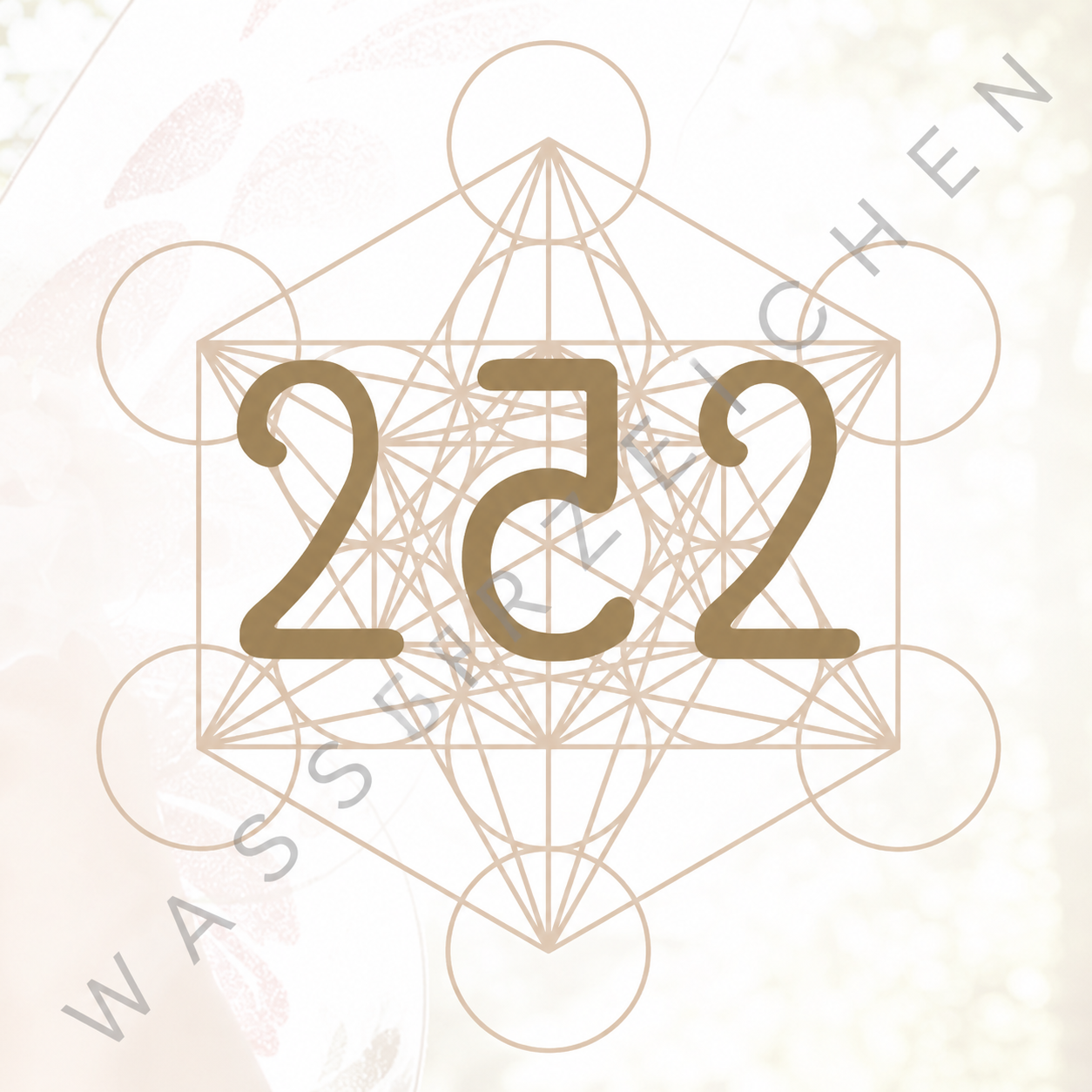 Symbolischer Energetischer Schutzaufkleber mit Metatron-Würfel | 18 Sticker
